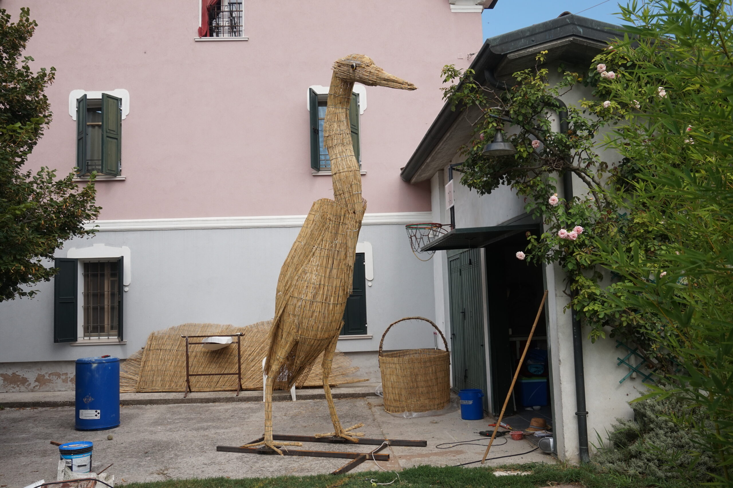 3 Airone gigante in cannucciato
