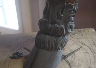 Scultura in Cera per Piedino  Mobile Antico