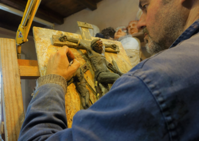Miniatura modello per la XII formella della Via Crucis di Gerusalemme